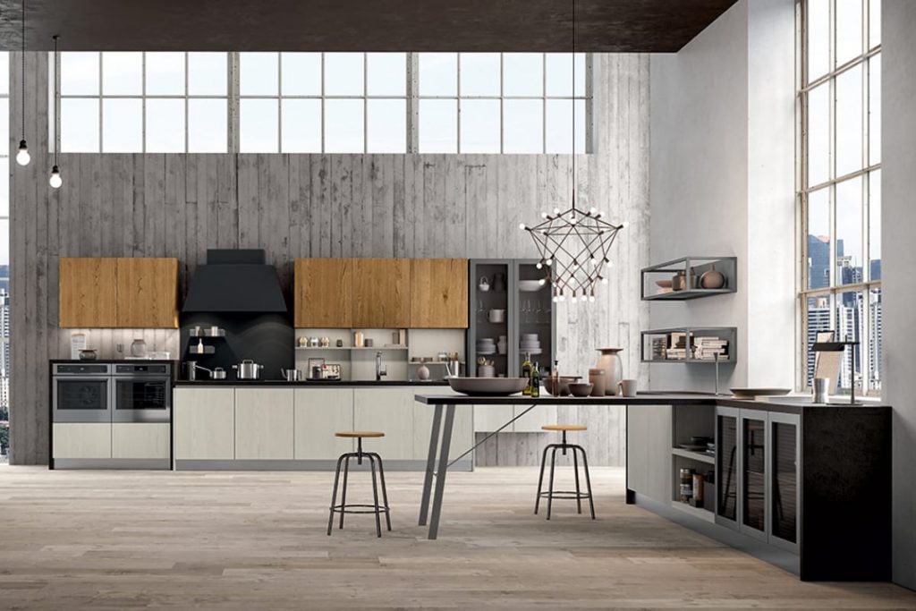 Cucina Lineare A Parete Dal Look Industriale Cucine Casastore Salerno