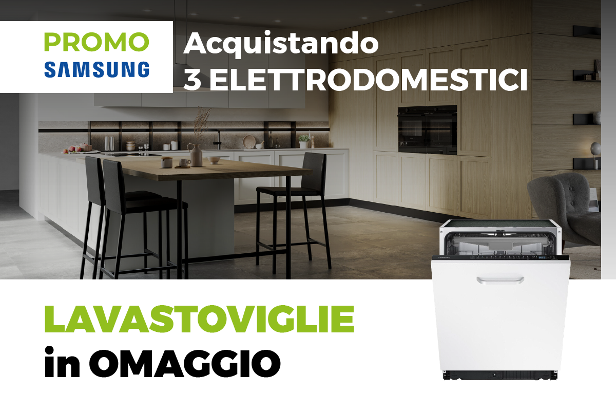 Offerta Cucine Arredo3 2025 - Con Cucina completa con elettrodomestici Samsung Lavastoviglie in Omaggio.