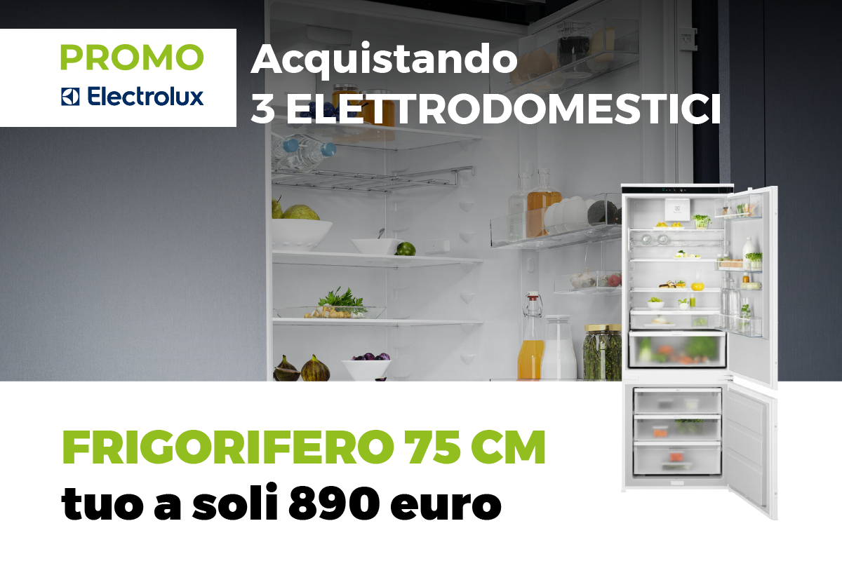 Offerta Cucine Arredo3 2025 - Con Cucina completa con elettrodomestici Electrolux Frigorifero 75 cm a prezzo speciale